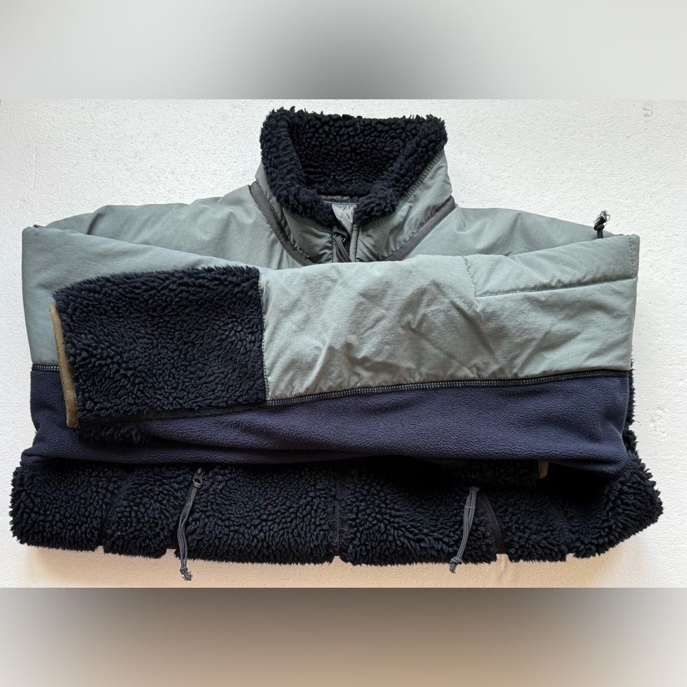 J CREW NORDIC SHERPA FLEECE NYLON JACKET